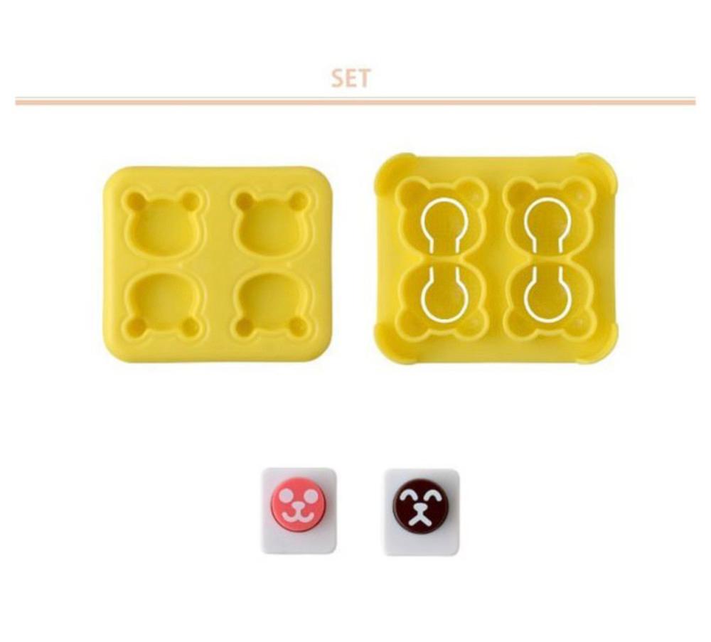 콩콩도시락 도시락꾸미기 아네스트 미니 곰돌이 주먹밥틀+펀치 세트