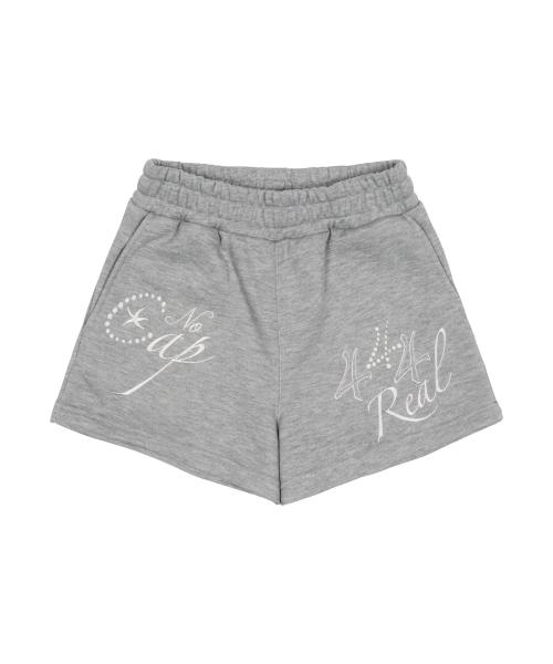 (w) TCM cap short sweat pants (grey)
