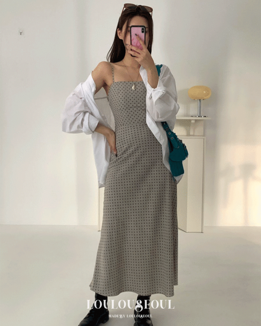 (L/S Collection) Check Bound Dress_체크 바운드 드레스 [그린]