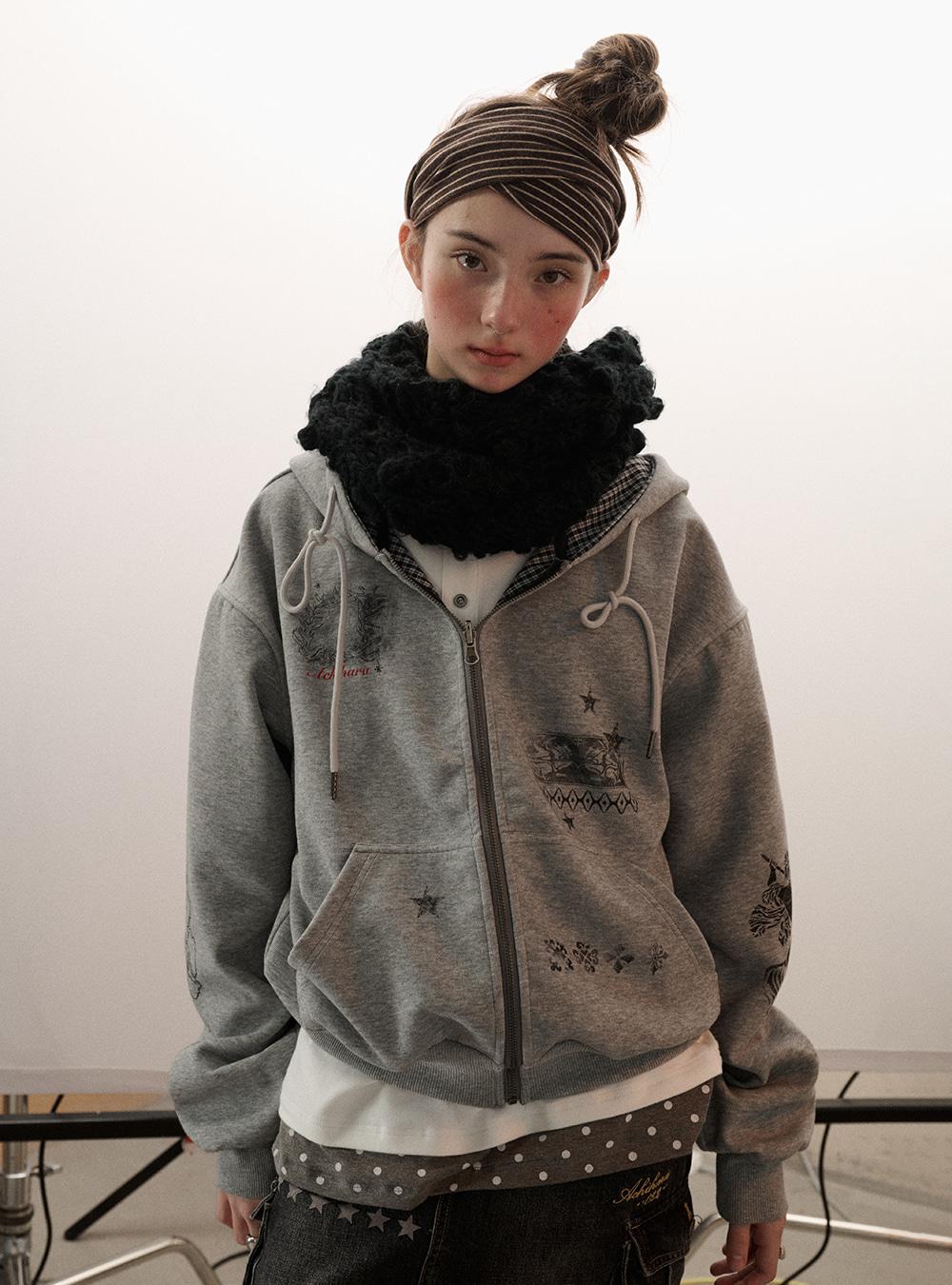 Retro Zip Hoodie (3color)