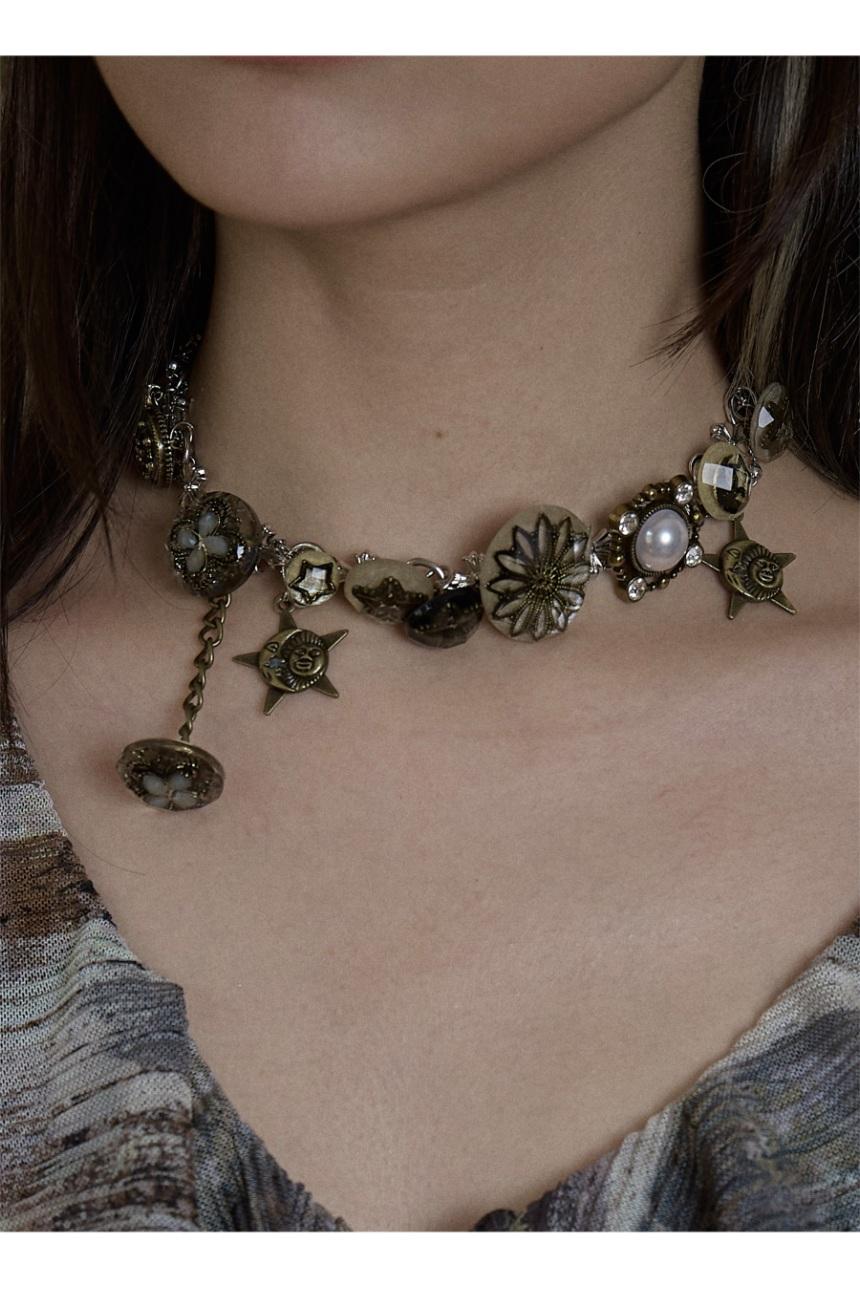 NO ROMANCE Punk old necklace