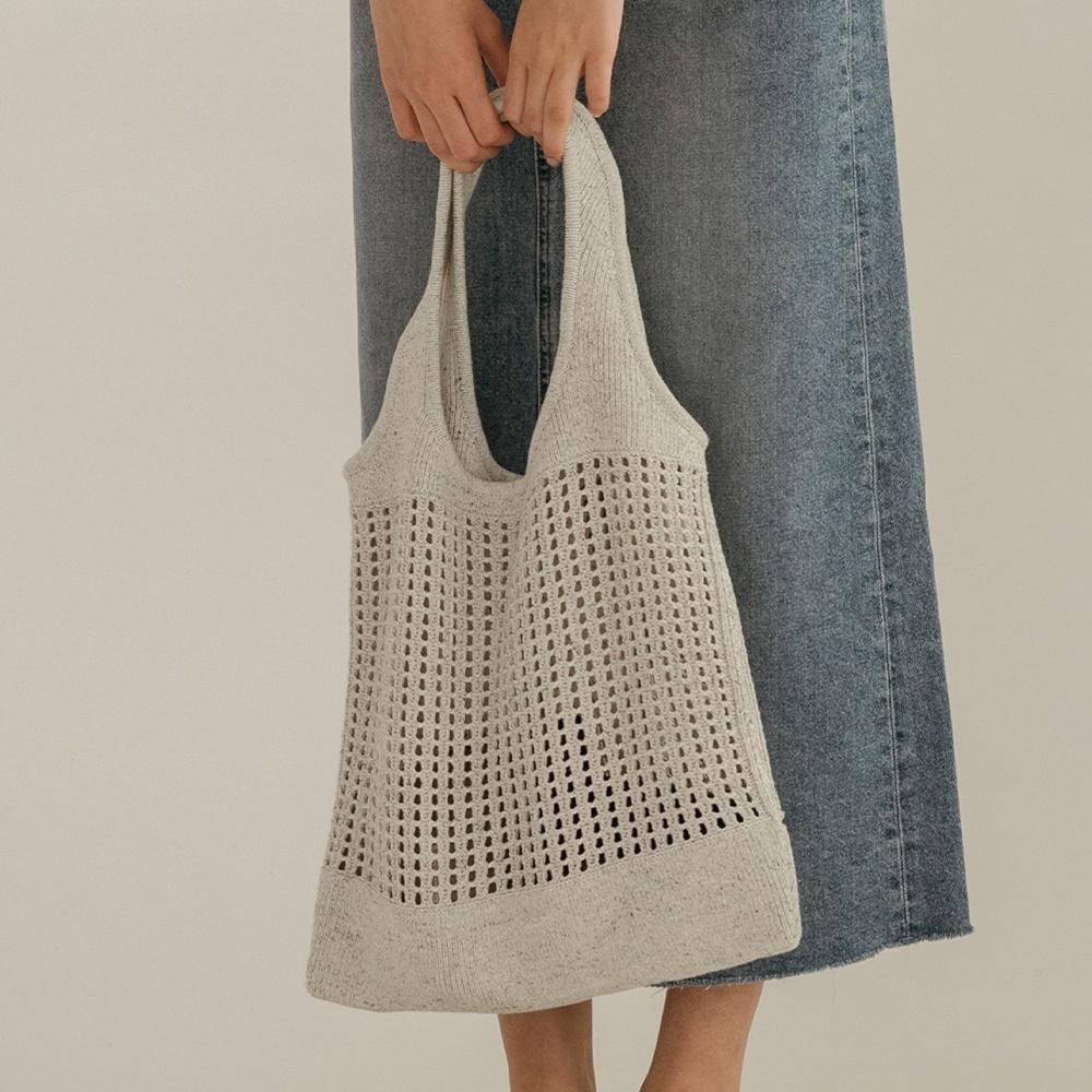 COTTON NETTED BAG - ECRU