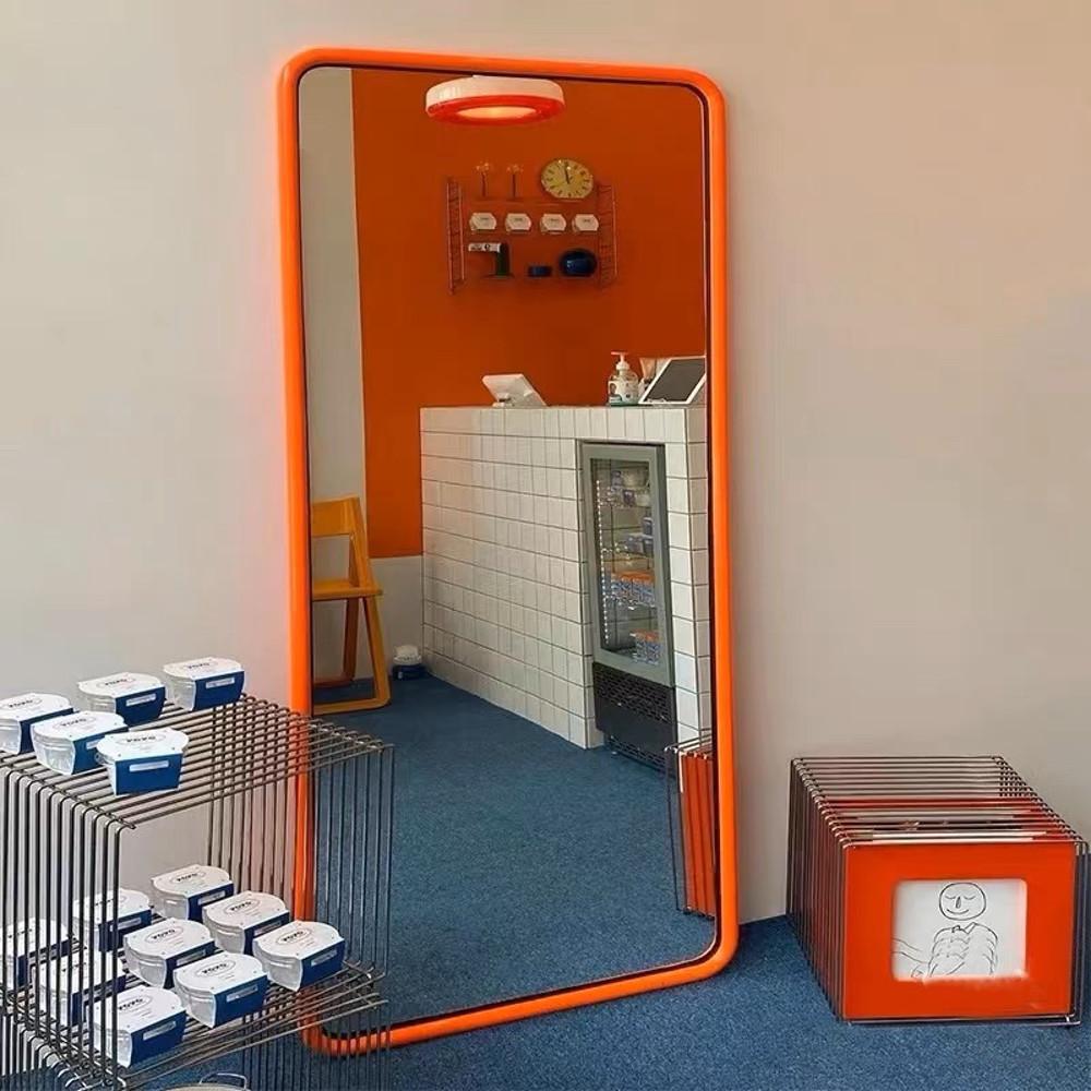 미드센츄리 전신거울 대형 와이드 스탠드 벽걸이 카페거울 거실 현관 포토존 미용실 매장