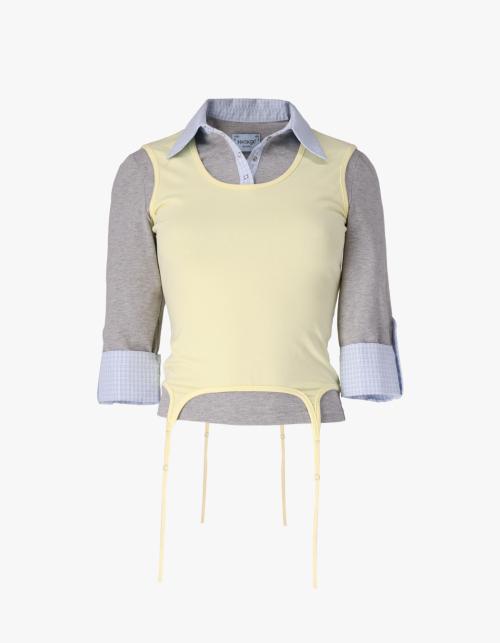 Lemon Shirt Layered Top
