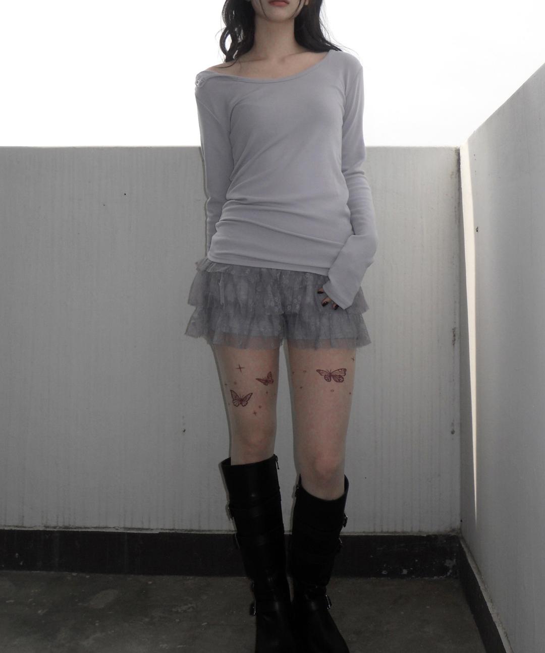 bubble lace skirt shorts
