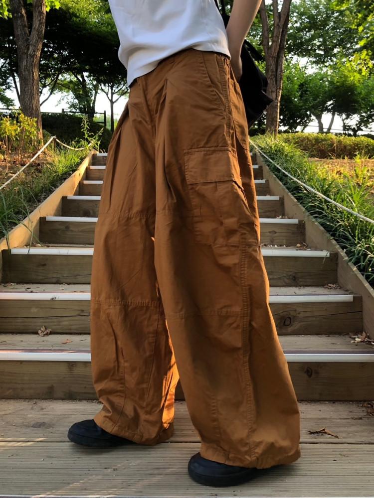 [UNISEX] 아메카지 카고 벌룬 코튼 팬츠 (3C)