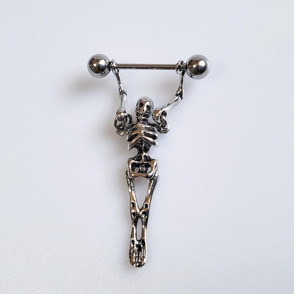 [1차 재입고!] [써지컬스틸] 해골 피어싱
