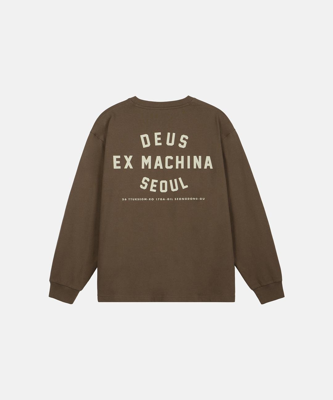 데우스 서울 콜리지 어드레스 롱슬리브 Seoul College Address Ls Tee (Brown)