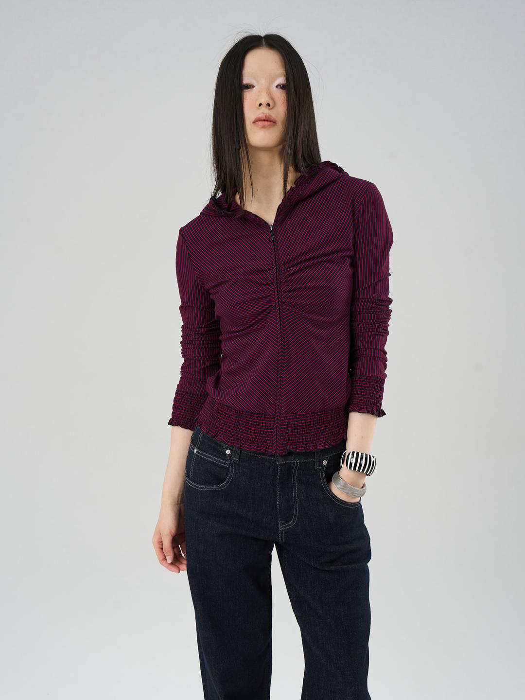 Take Care lace-trimmed hooded cardigan