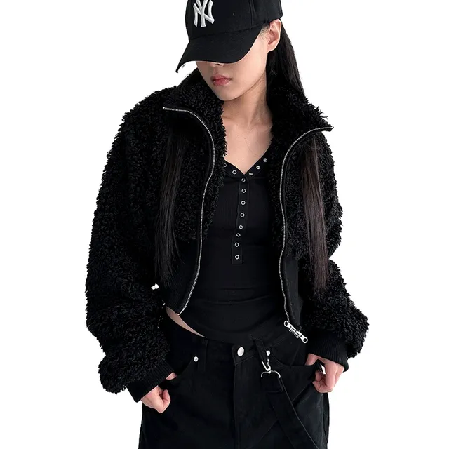 립 밴딩 퍼 자켓