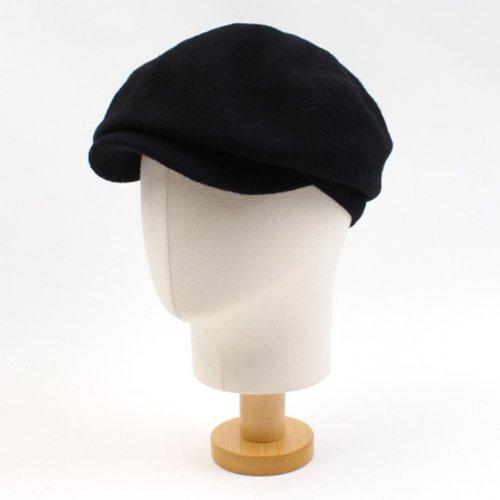 Deep Black Wool Newsboy Cap 뉴스보이캡