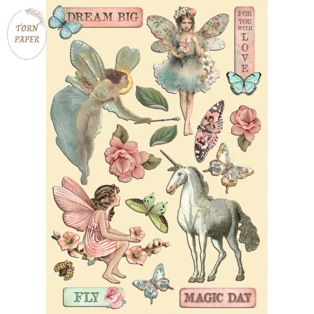 Stamperia 스탬페리아 Colored Wooden shape Wonderland STA 421