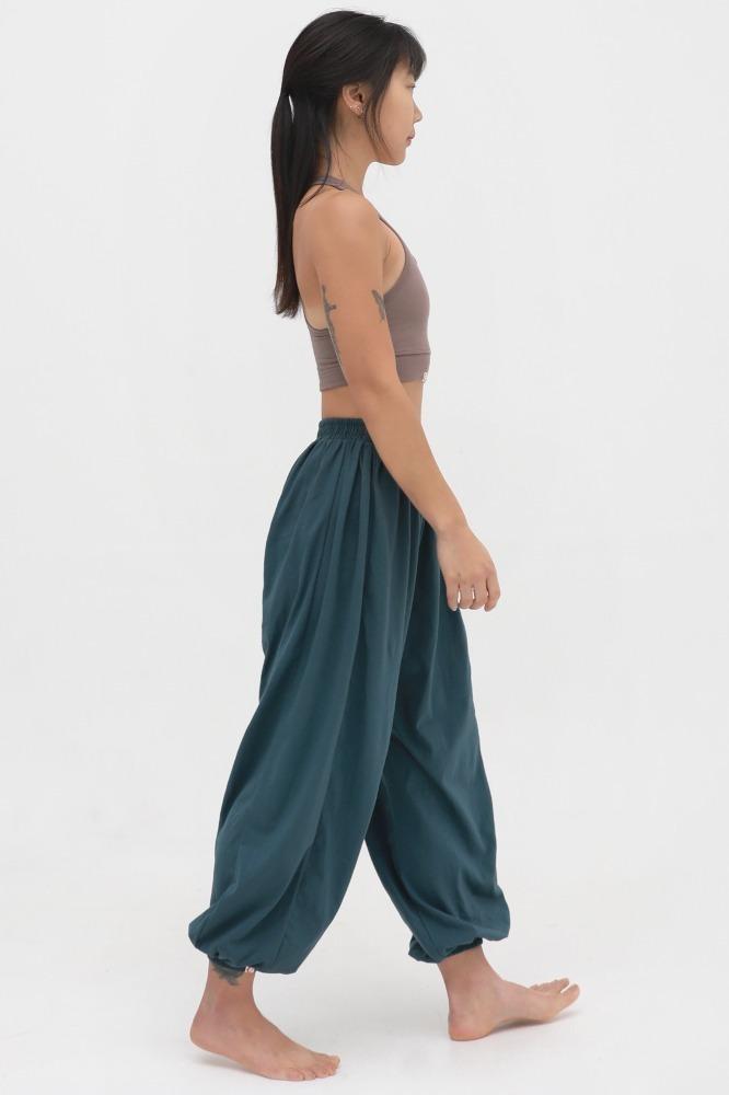 Nirlamba solid pants [ teal green ]