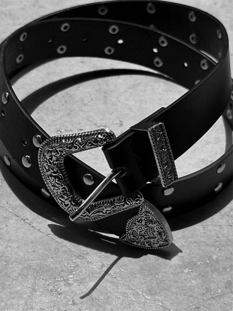 앤틱 스터드 벨트 (2color)