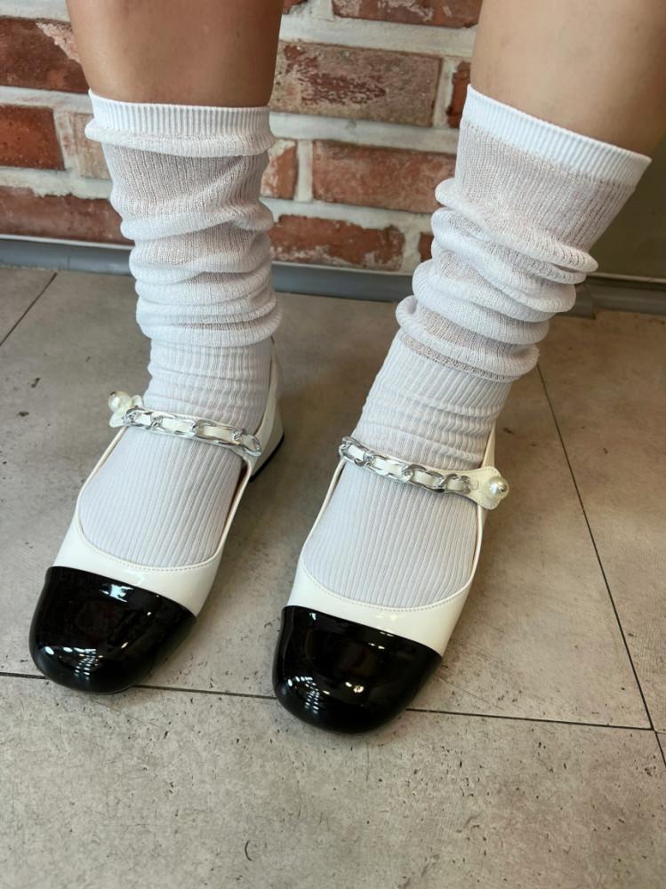 뮤뮤 실켓 양말 코튼 시스루 루즈핏 삭스 3color