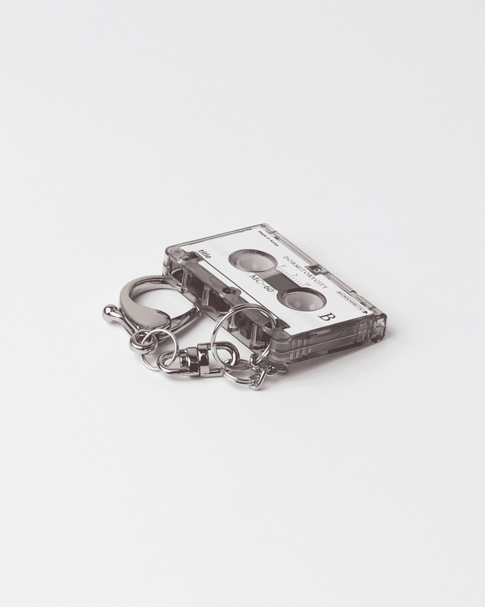 미니 카세트 키링 (WHITE : MINI CASSETTE KEYRING)