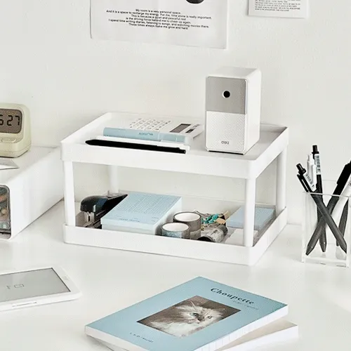 미니멀 2단 데스크 선반 미니선반 책상정리 데스크 수납 필기구 보관 깔끔 정리템 데스크테리어 심플 정리함 책상꾸미기