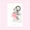 ribbon rabbit keyring (ivory)