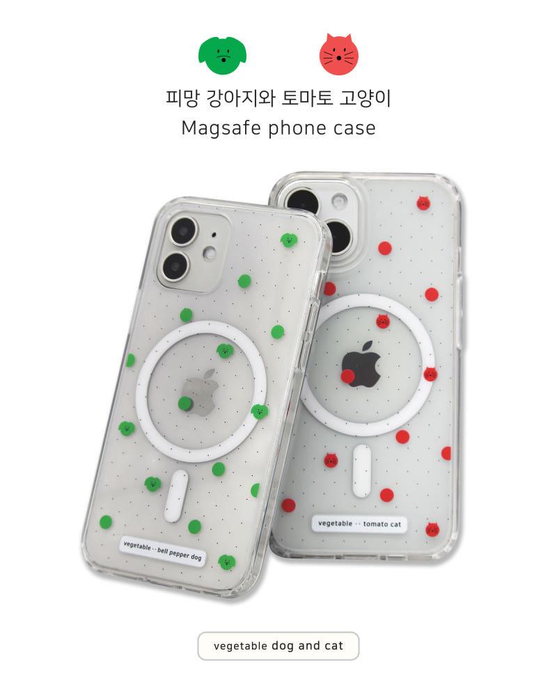 [맥세이프] 피망 강아지와 토마토 고양이 맥세이프 케이스 / Magsafe phone case