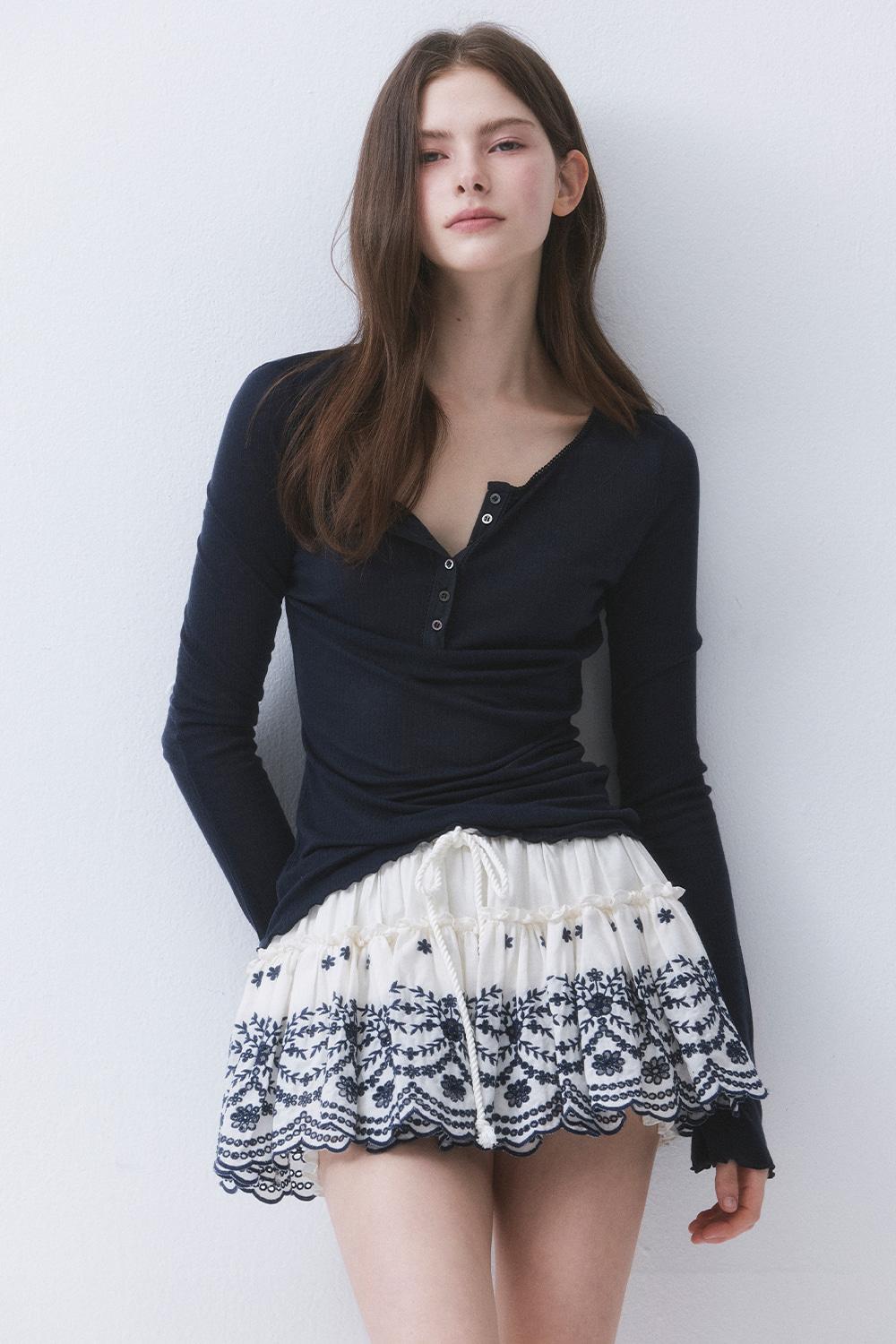 [5월 4일 순차배송]SCALLOP GARDEN LACE SKIRT_TT6S506IV