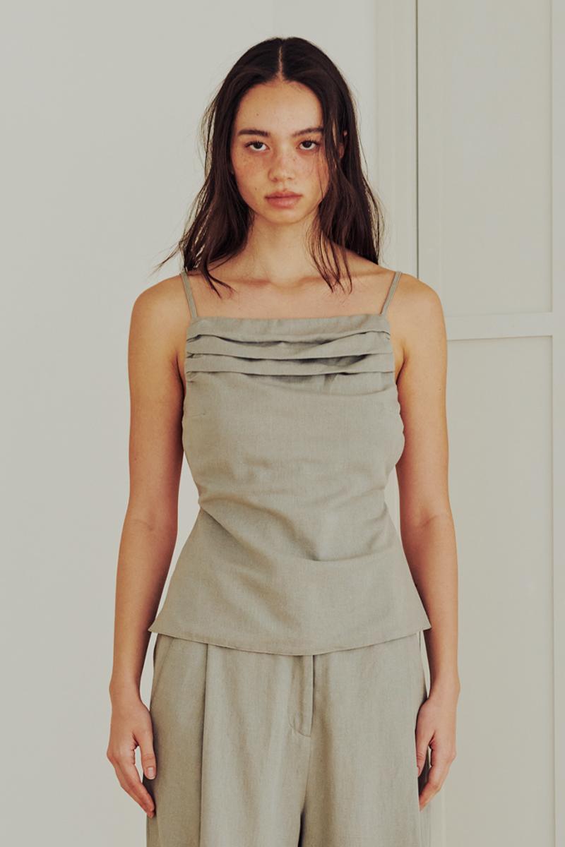 Linen Backless Top (BEIGE)
