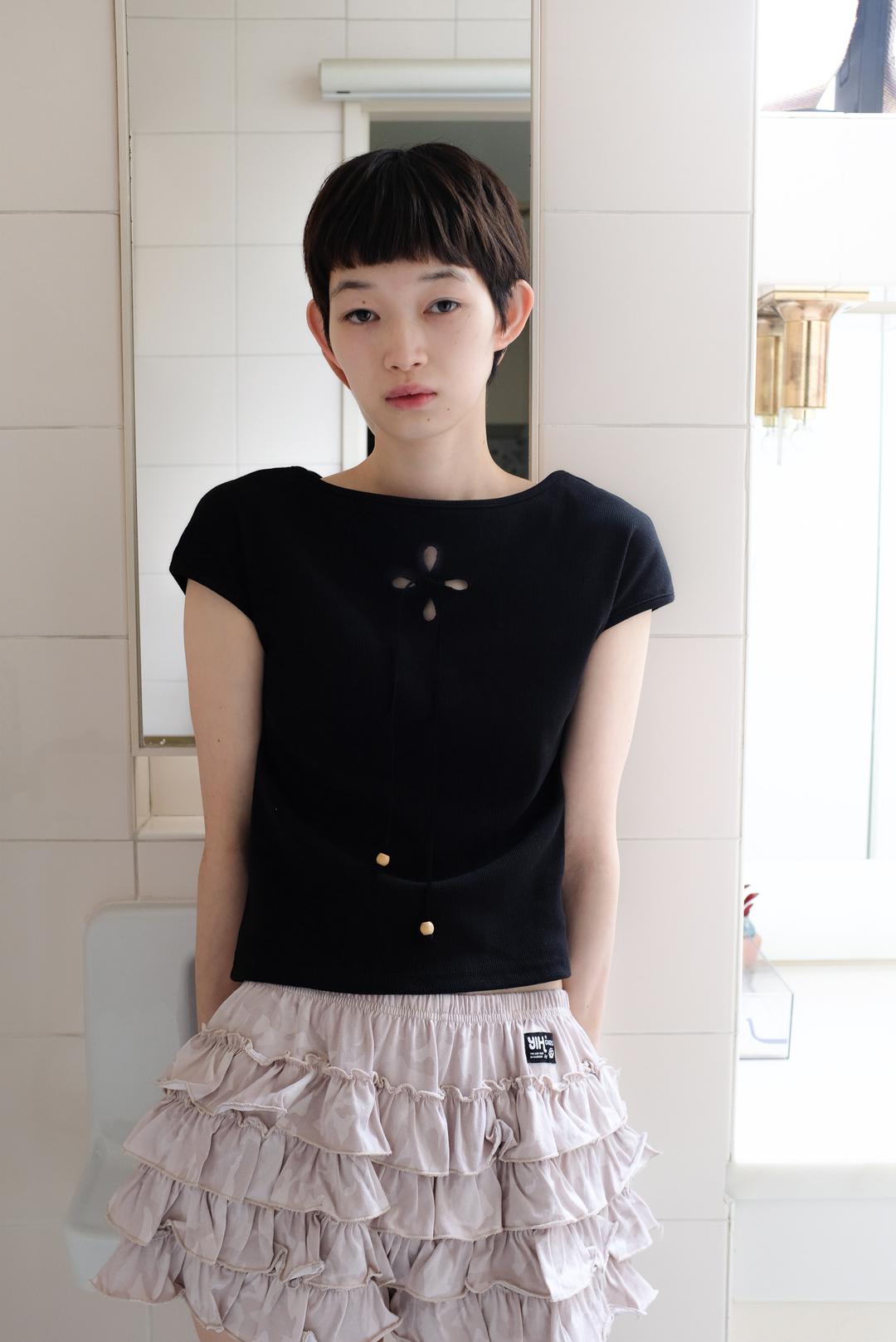 Clover top, black