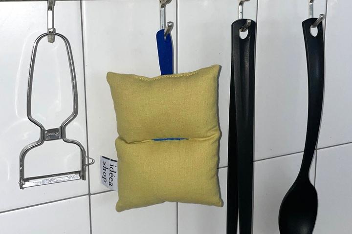 Stitch pot holder - mustard 주방장갑