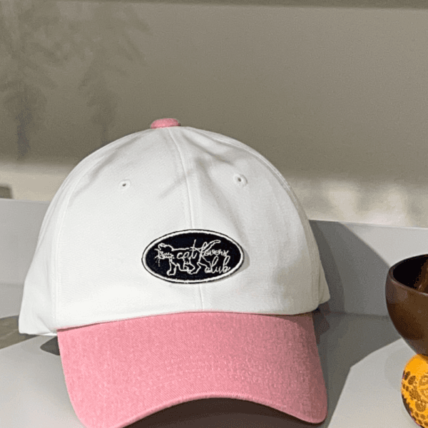 CAT LOVERS CLUB BALL CAP JELLY PINK