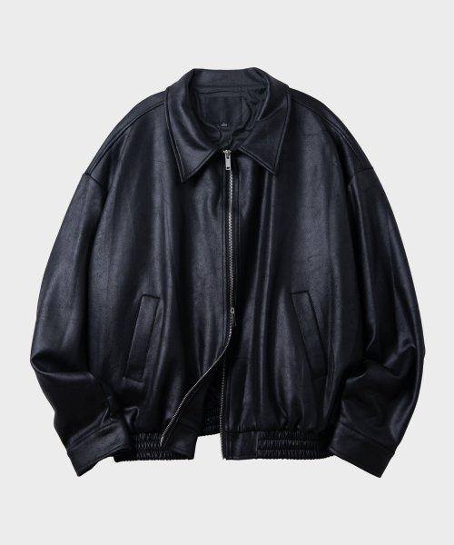 블랙모먼트(BLACK MOMENT)  비건 스웨이드 오버핏 미니멀 인시전 스트레이트 집업 자켓 [블랙] - 사이즈 & 후기 | 무신사