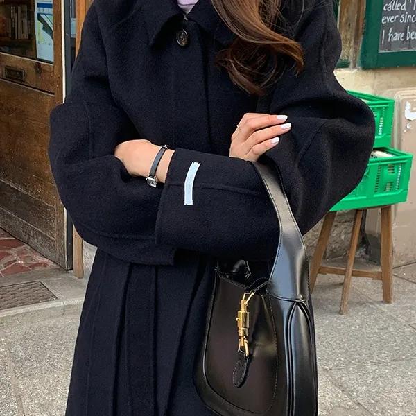 [8천장돌파](메리노울100%) 퓨어다 핸드메이드 코트 (ver.뒷버튼 히든 구스내피)