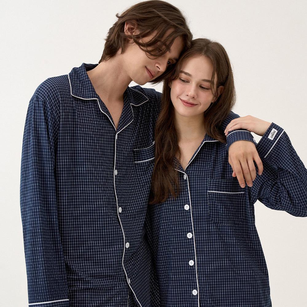 도씨 커플잠옷 피치기모 파자마 홈웨어 소프킨 코지