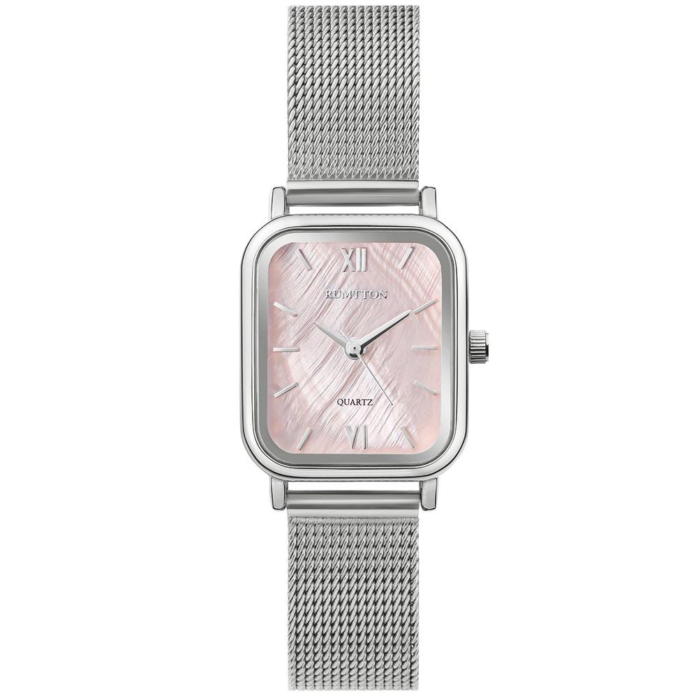 럼튼 여성 자개 메쉬 손목 시계 하버 핑크 실버