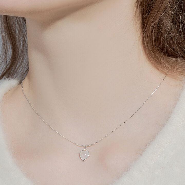 [29cm 단독][silver925] soap heart necklace