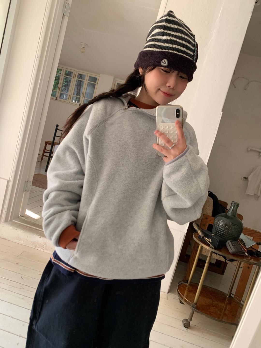 [ 1주 소요] Hood fleece anorak -  Unisex