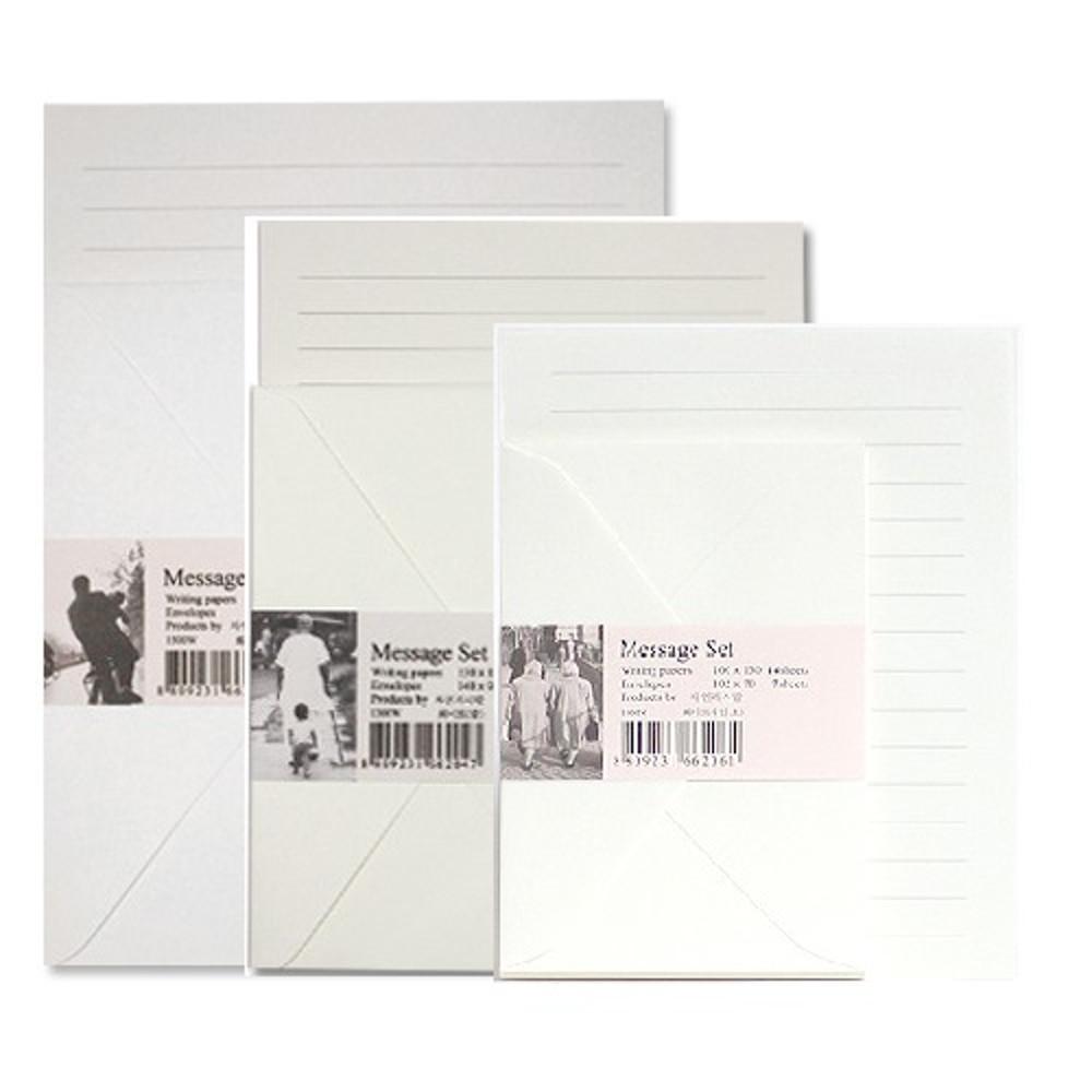 미네끄네 화이트 라인 편지지세트