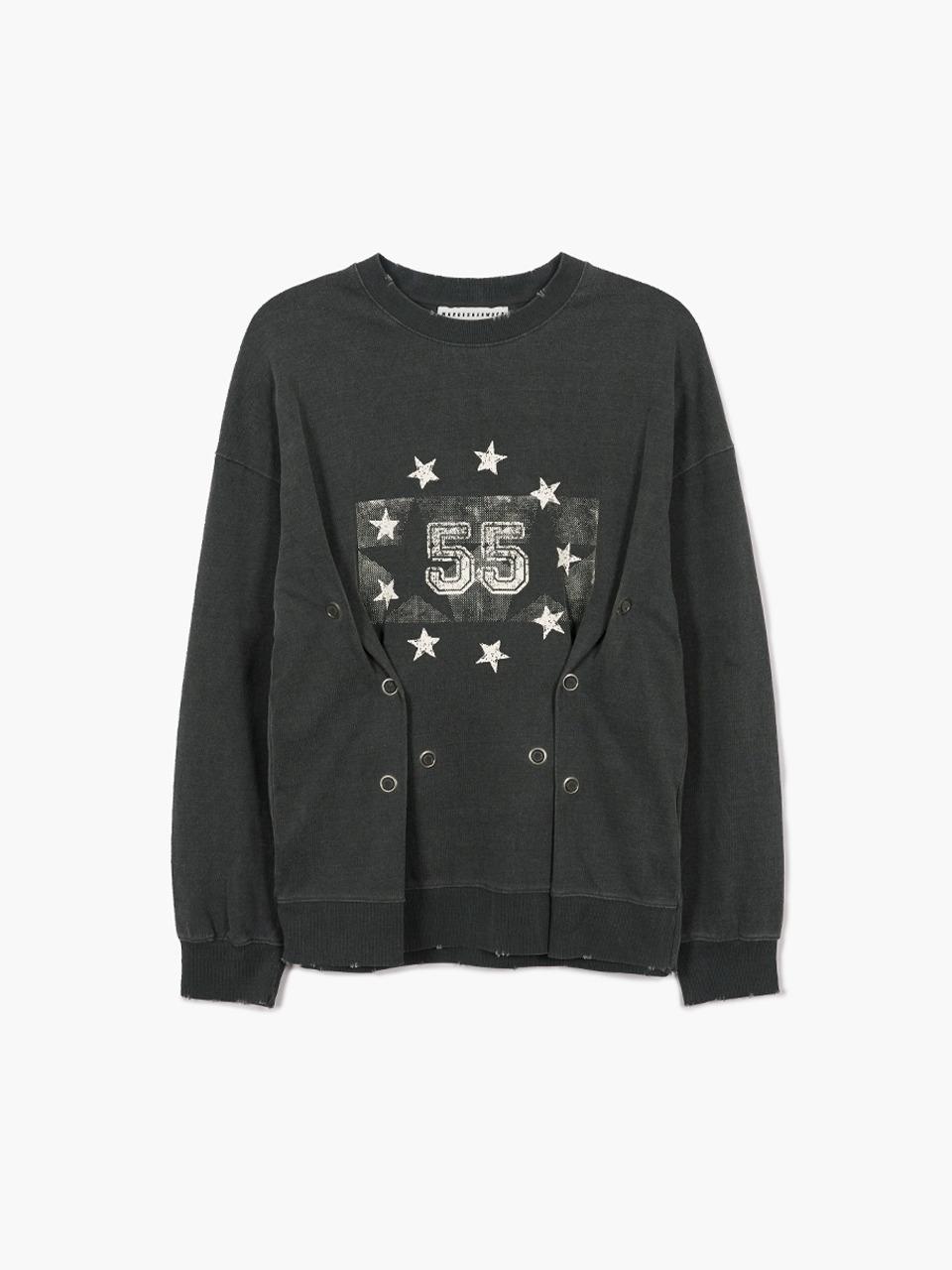 SNAP CORSET LONG SLEEVE_charcoal