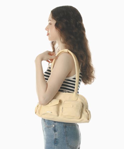 Chaming Nylon shoulder bag_Pale lemon