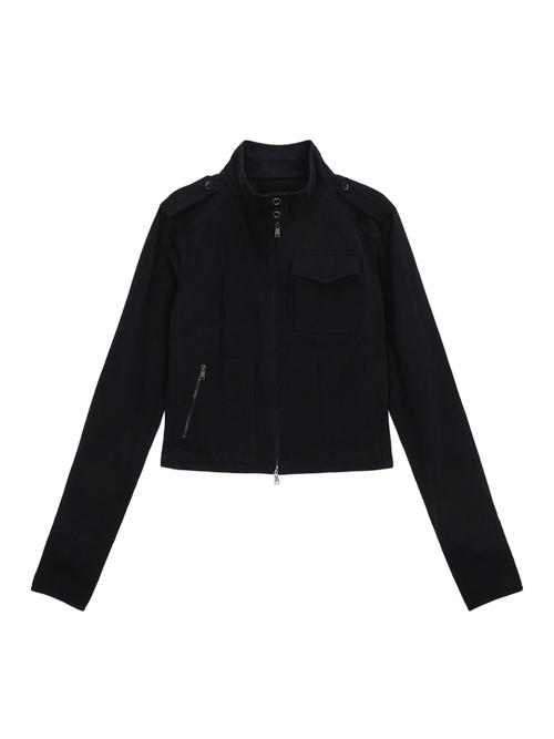 WASHED SLIM CARGO JUMPER IN DARK NAVY