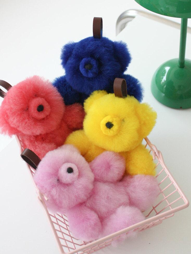 Alpaca Candy teddy bear keyring