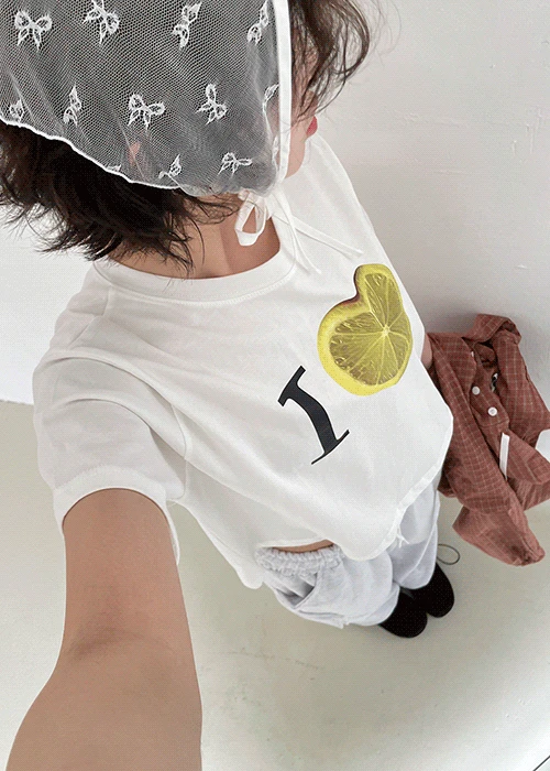 큐티 프룻 반팔 3col - lemon