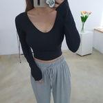 [1+1할인] 히트텍 브이넥 크롭긴팔티 5색