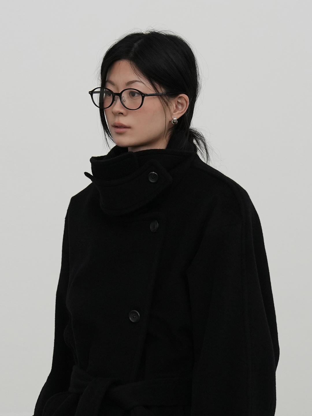 [prts made] 포트레이트 맥시 코트 002 (black, merino wool)