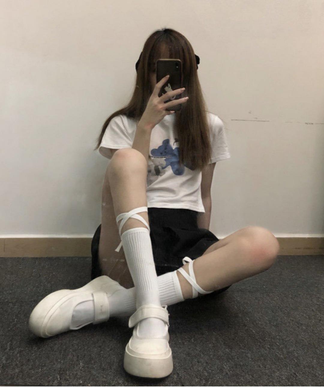 코코넛하우스 [❤️당일출고/최저가] 리본 스트랩 스트링 스카치 골지 양말 끈양말 스트링 반스타킹 니삭스 페스티벌룩