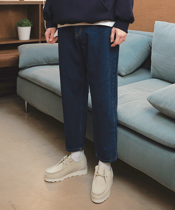 남자 테이퍼드 핏 청바지