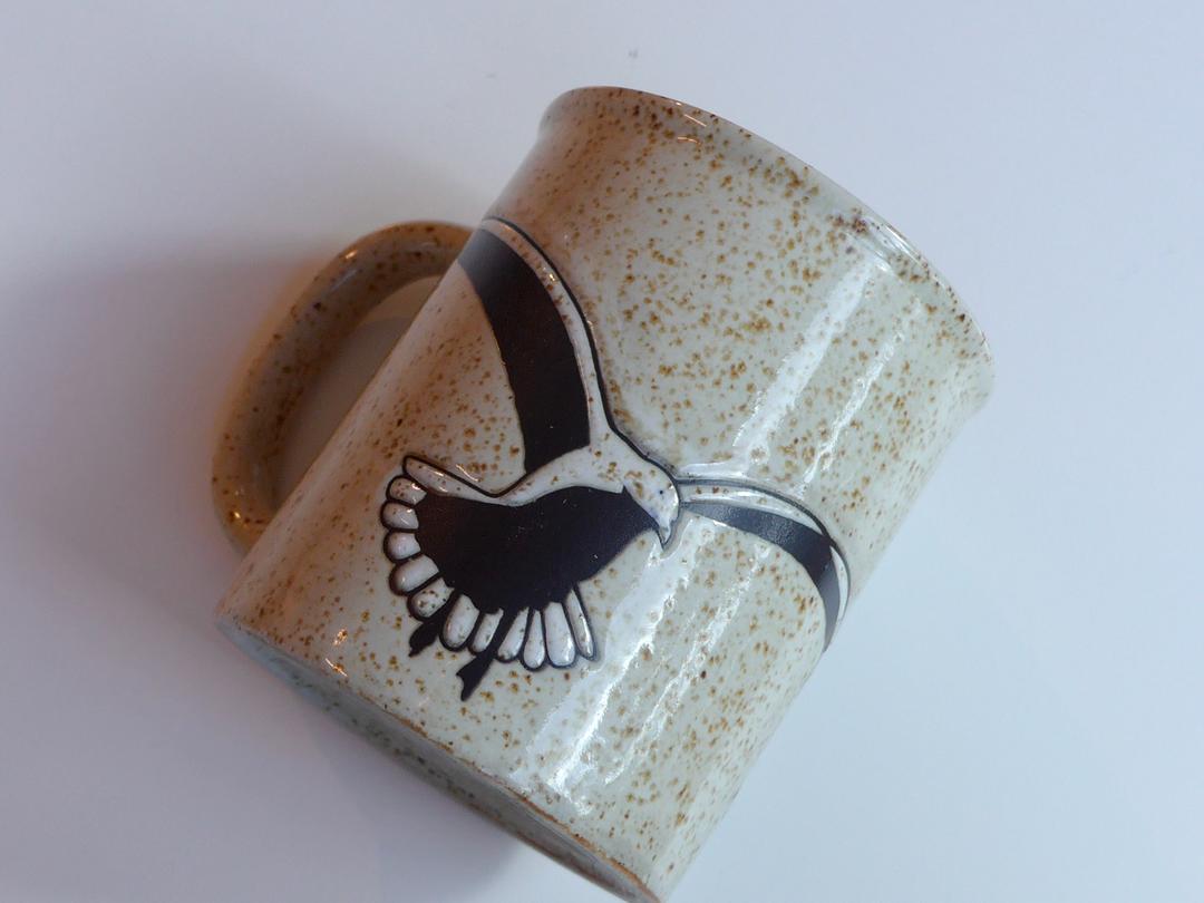 black seagull mug