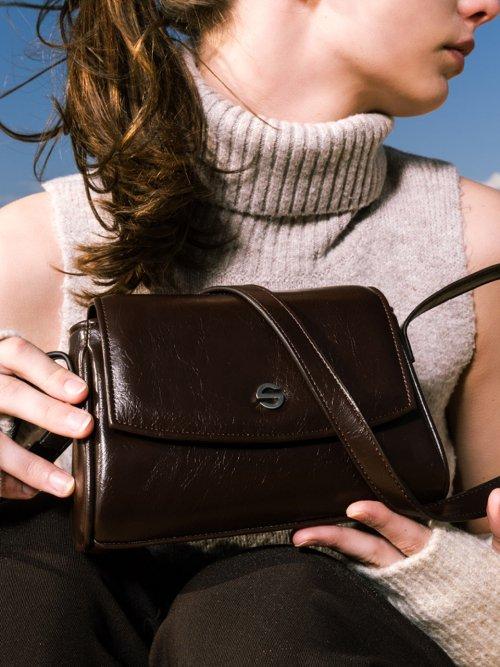 세미코드(SEMICODE)  capture bag micro - crinkle choco brown - 사이즈 & 후기 | 무신사