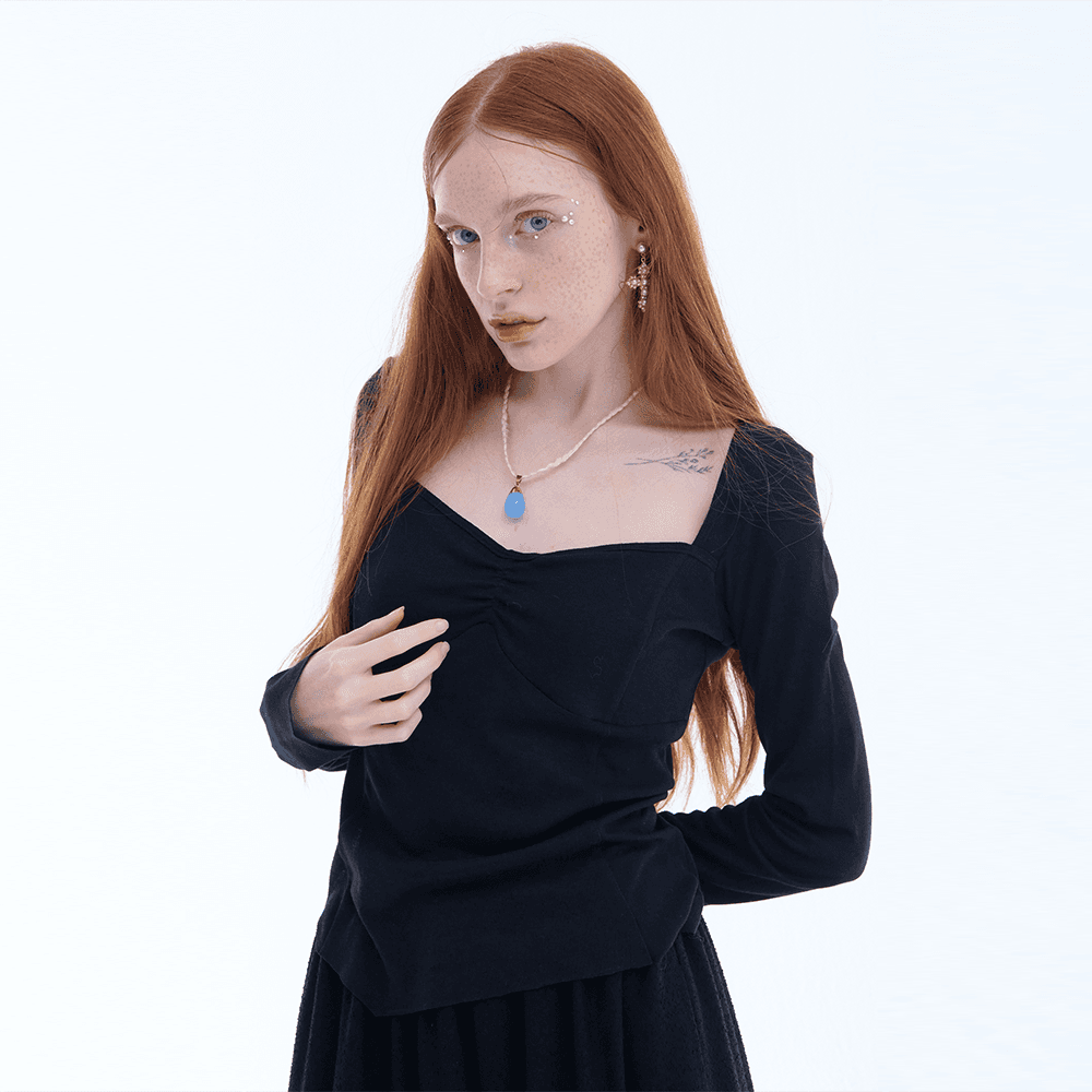 Ballerina wool t shirts (BLACK)