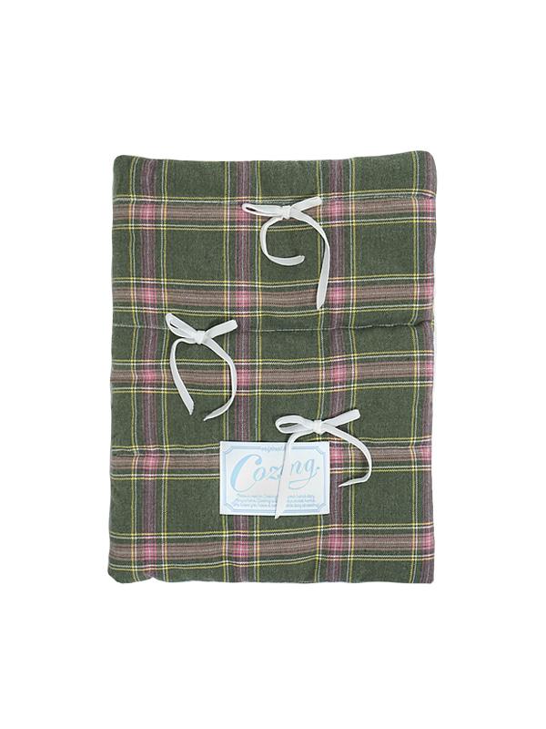 Pillow Notebook Pouch_tartan green