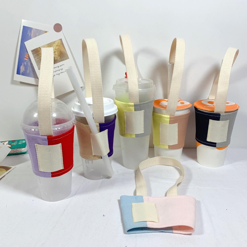 투톤 드링크백 테이크아웃 홀더 컵 슬리브