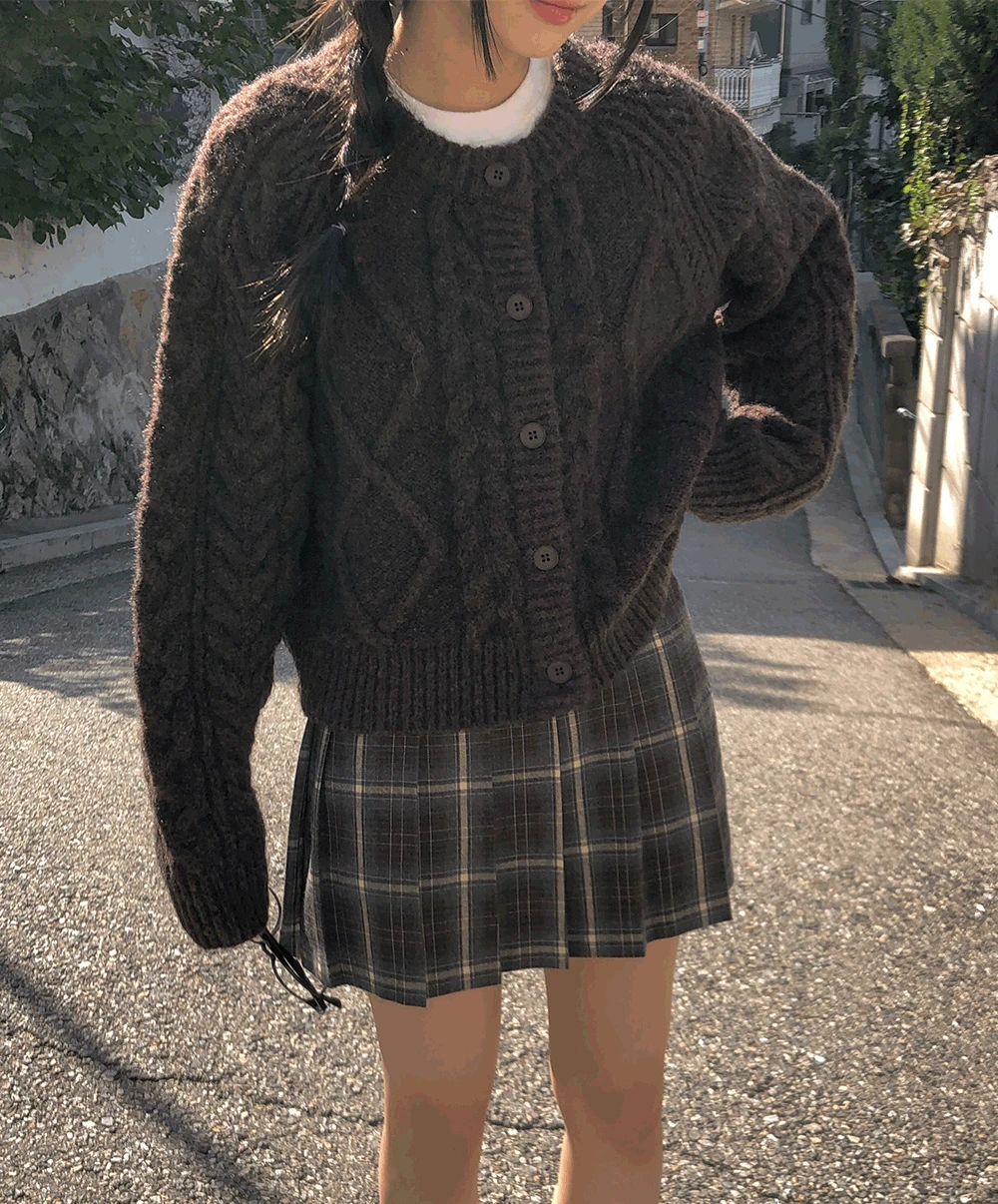 [24FW NEW🤎] 할리 플리츠 체크 스커트 (2color)